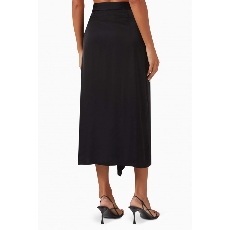 Ninety Percent - Hydrus Midi Skirt in ENKA® Viscose Black