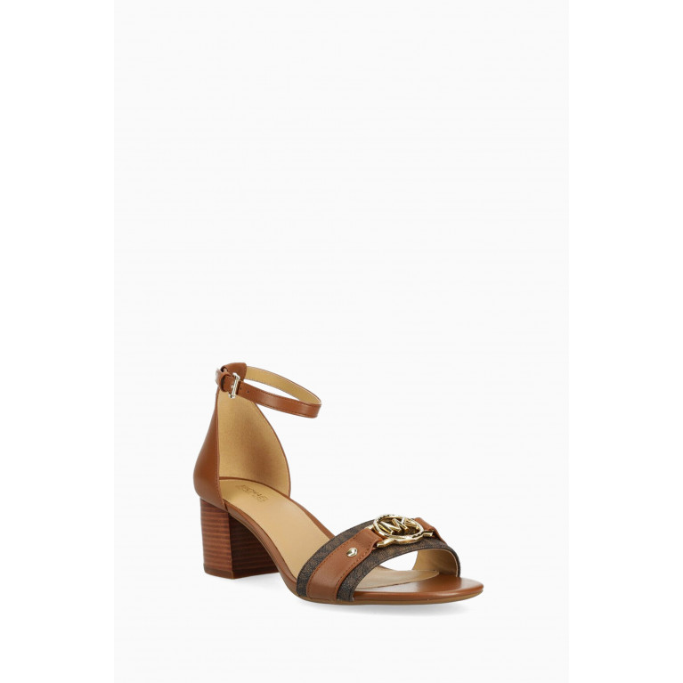 MICHAEL KORS - Rory Flex Logo Sandals in Leather