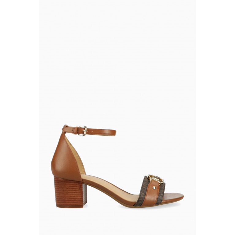 MICHAEL KORS - Rory Flex Logo Sandals in Leather