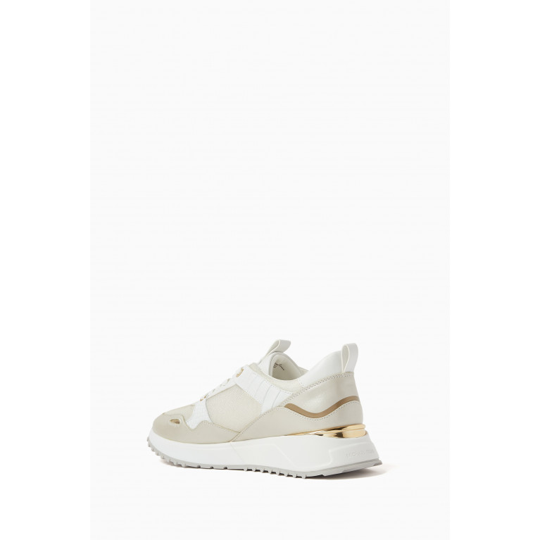 MICHAEL KORS - Theo Sneakers in Canvas & Metallic Leather