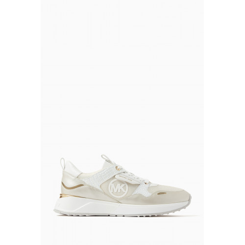 MICHAEL KORS - Theo Sneakers in Canvas & Metallic Leather