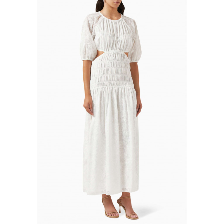 Significant Other - Zofia Smocked Midi Dress in Cotton-blend