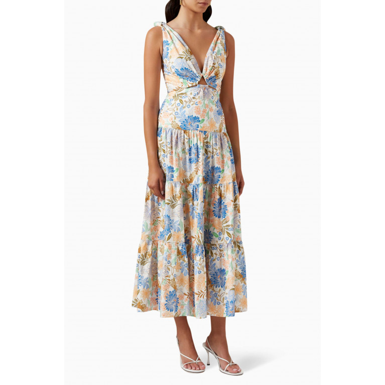 Significant Other - Zahra Floral-print Midi Dress in Cotton
