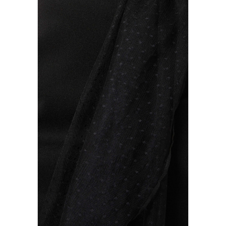 NASS - Draped Mermaid Maxi Dress Black