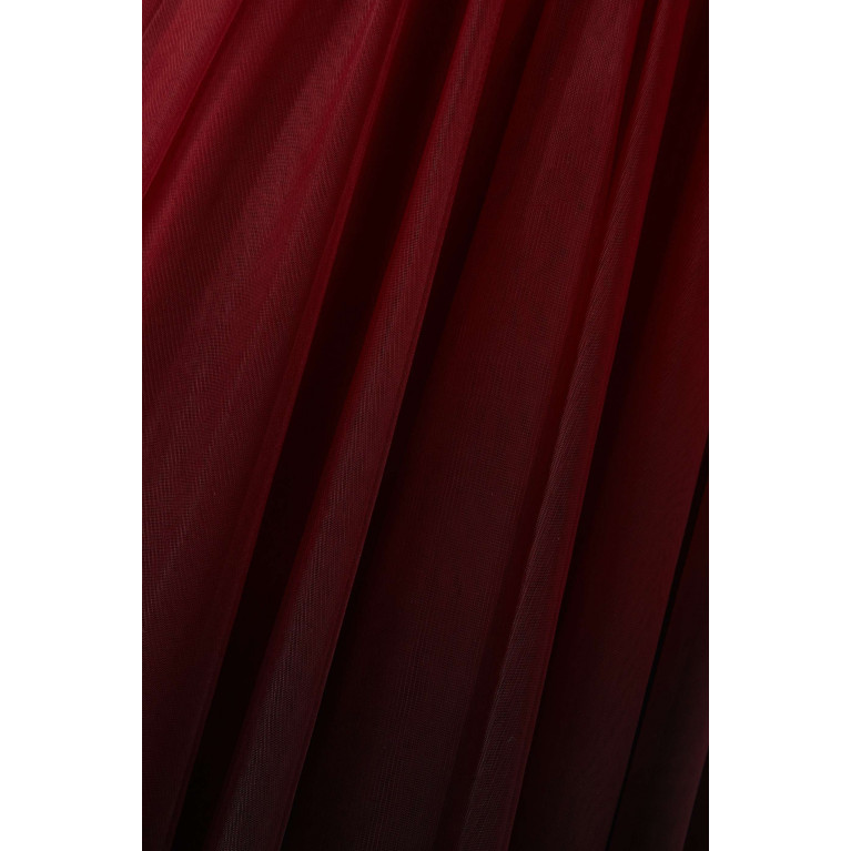 NASS - Ombré Maxi Dress in Tulle Red