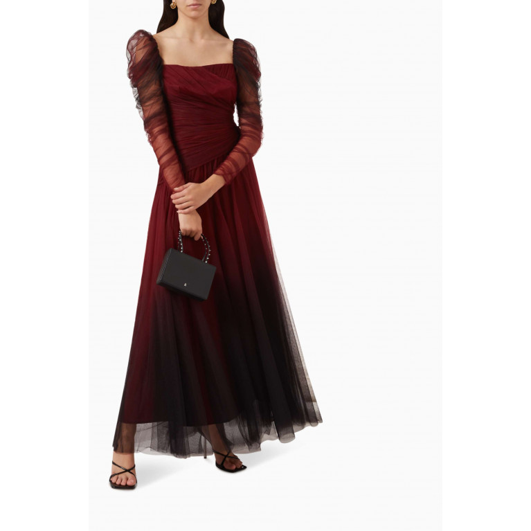 NASS - Ombré Maxi Dress in Tulle Red