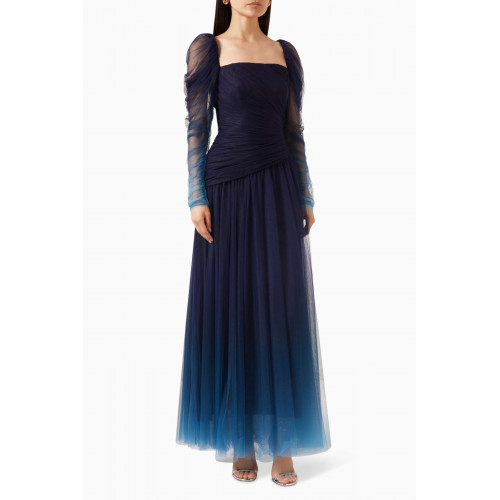 NASS - Ombré Maxi Dress in Tulle Blue