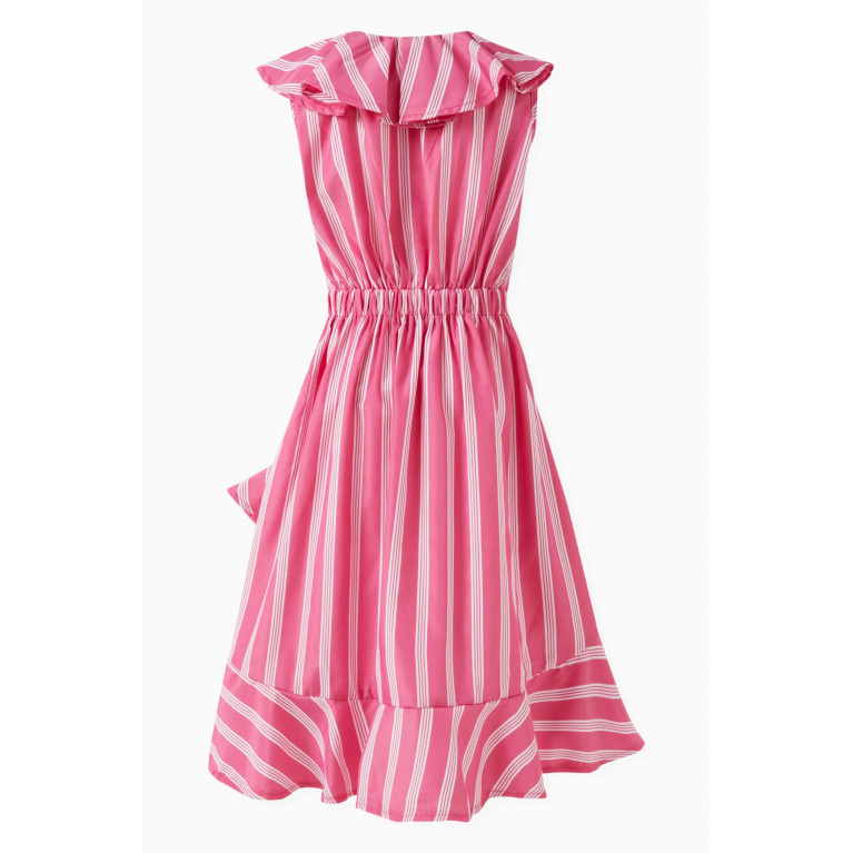 Habitual - High-low Ruffled Dress in Polyester Pink