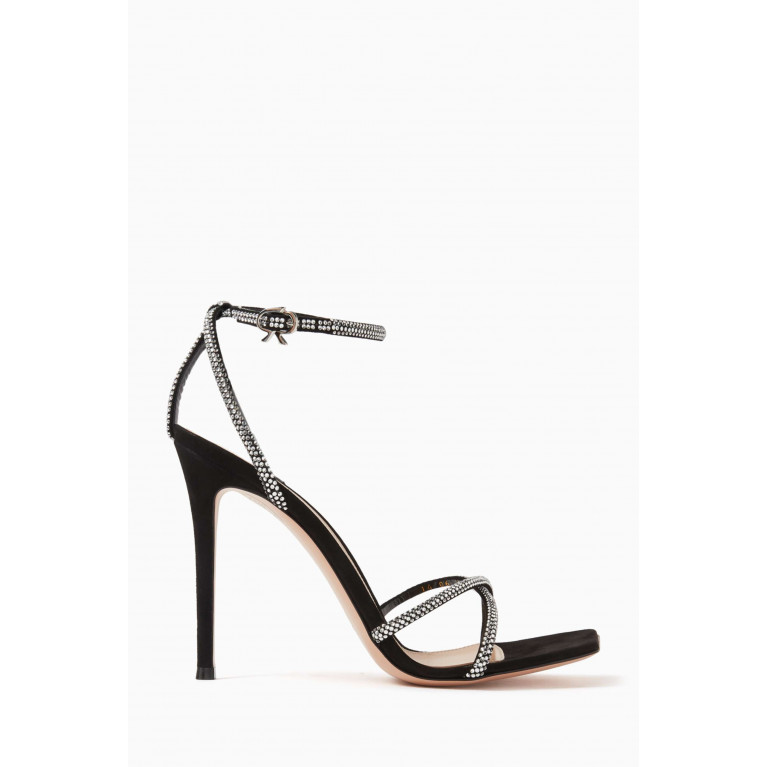 Gianvito Rossi - Crystal-embellished 105 Sandals in Suede