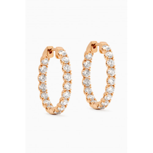 Fergus James - Crescent Diamond Hoop Earrings in 18kt Gold
