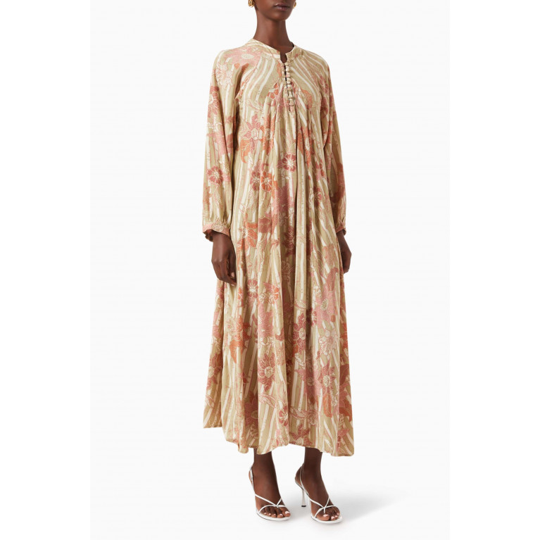 Natalie Martin - Fiore Printed Maxi Dress in Silk