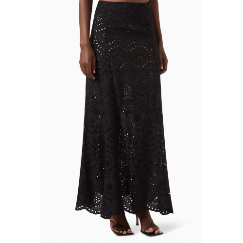 Natalie Martin - Madison Embroidered Maxi Skirt in Cotton