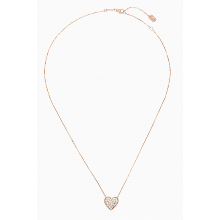 Fergus James - Heart Diamond Necklace in 18kt Rose Gold