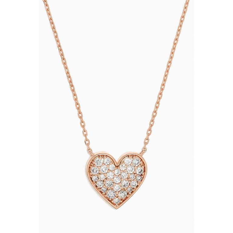 Fergus James - Heart Diamond Necklace in 18kt Rose Gold
