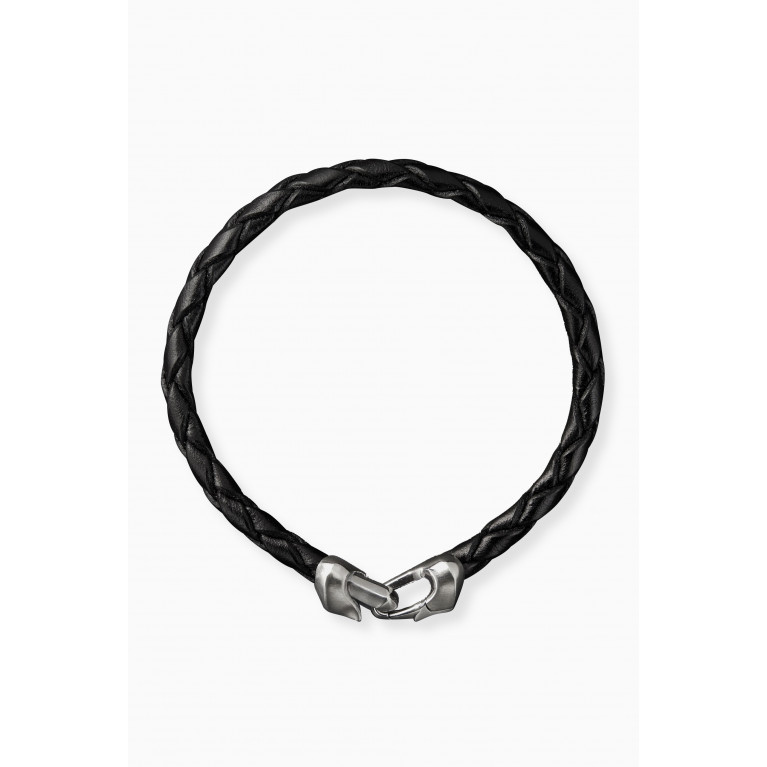David Yurman - Armory® Bracelet in Leather with Sterling Silver, 6.6mm