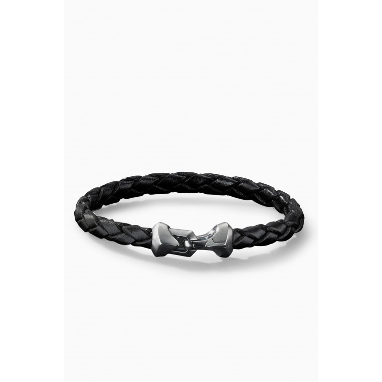 David Yurman - Armory® Bracelet in Leather with Sterling Silver, 6.6mm