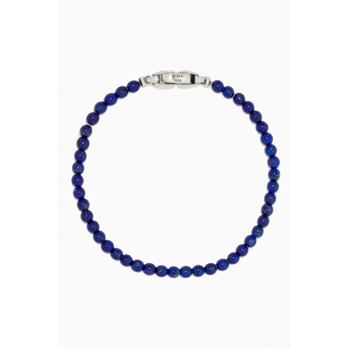 David Yurman - Spiritual Beads Bracelet with Lapis in Sterling Silver, 4mm