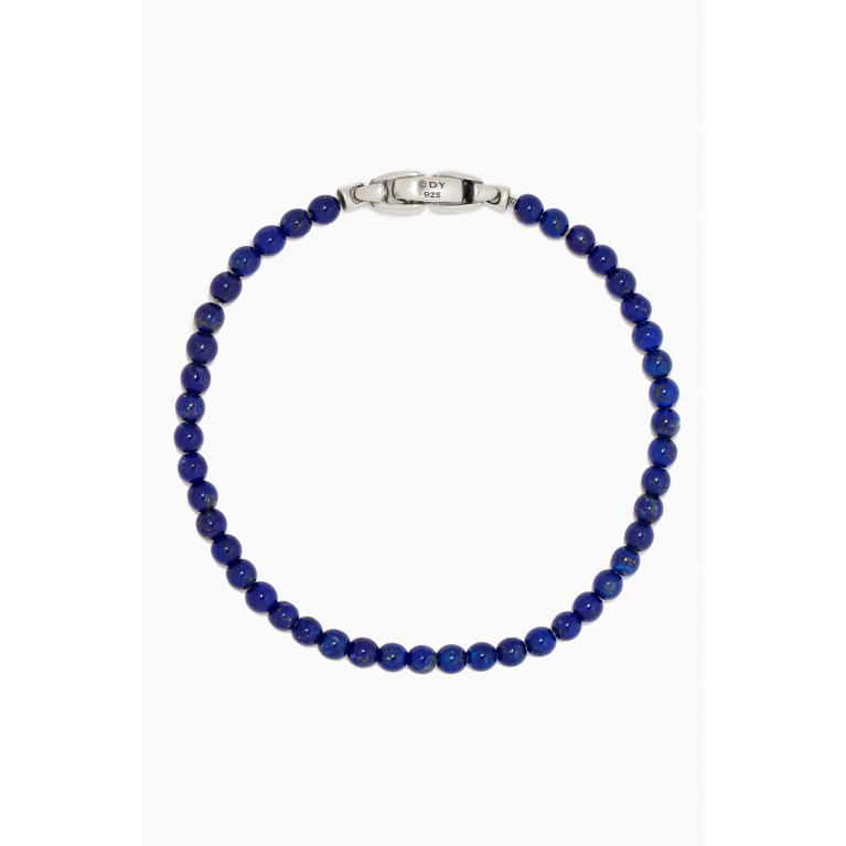 David Yurman - Spiritual Beads Bracelet with Lapis in Sterling Silver, 4mm