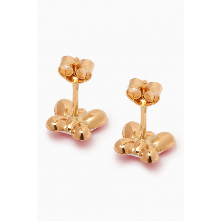M's Gems - Baby Butterfly Stud Earrings in 18kt Gold