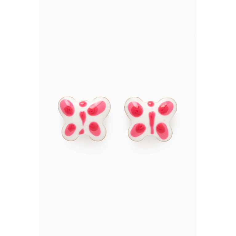 M's Gems - Baby Butterfly Stud Earrings in 18kt Gold