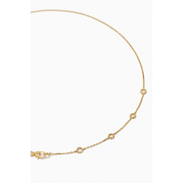 Yvonne Leon - Solitaire Mini Donuts Diamond Necklace in 18kt gold
