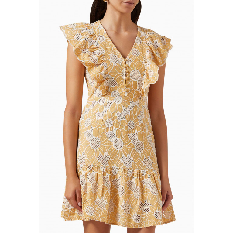 Y.A.S - Yascurima Embroidered Mini Dress in Organic Cotton