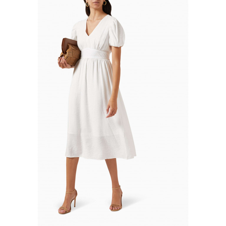 Y.A.S - Yasclema Midi Dress in Viscose-blend White