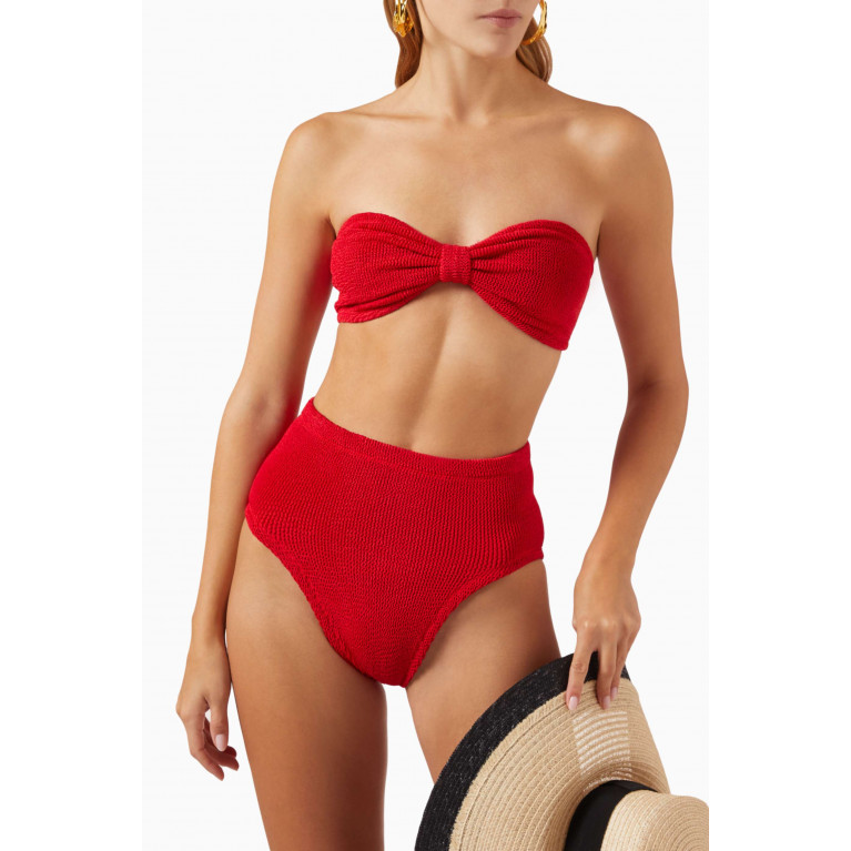 Hunza G - Ruby Bandeau Bikini Set Red