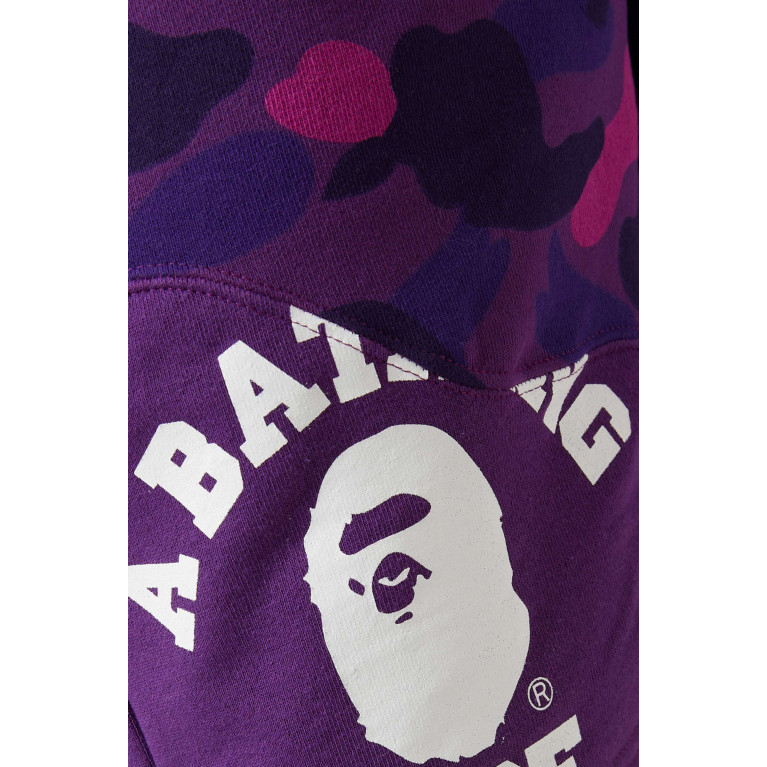 A Bathing Ape - Colour Camo Cutting Sweatshorts in Cotton Purple