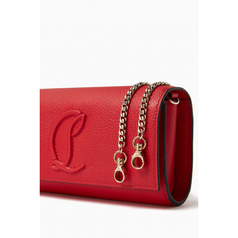 Christian Louboutin - By My Side Chain Wallet in Calf Leather Red