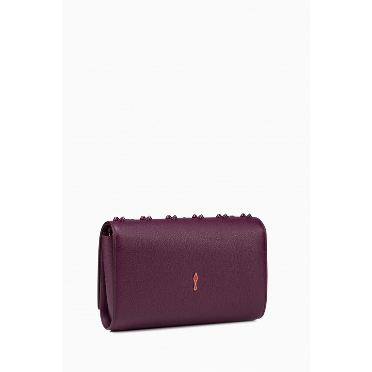 Christian Louboutin - Paloma Clutch in Textured Leather Purple