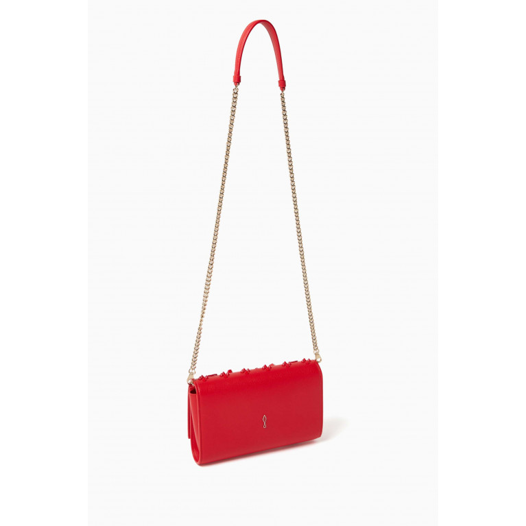 Christian Louboutin - Paloma Clutch in Textured Leather Red
