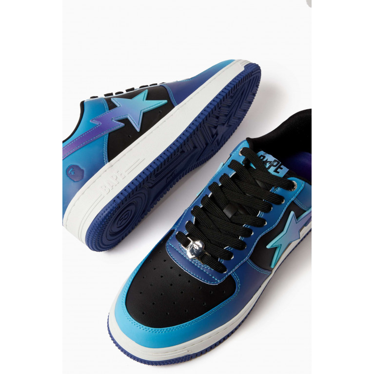 A Bathing Ape - BAPE STA #7 M2 Sneakers in Leather Blue