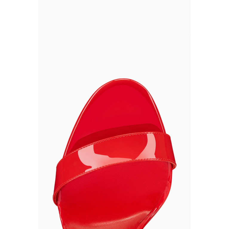 Christian Louboutin - Lipgloss Queen 100 Sandals in Patent Leather Red