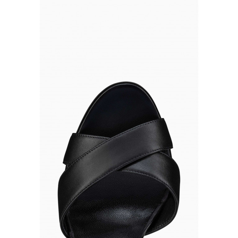 Christian Louboutin - Mariza Zeppa 85 Sandals in Nappa Leather Black