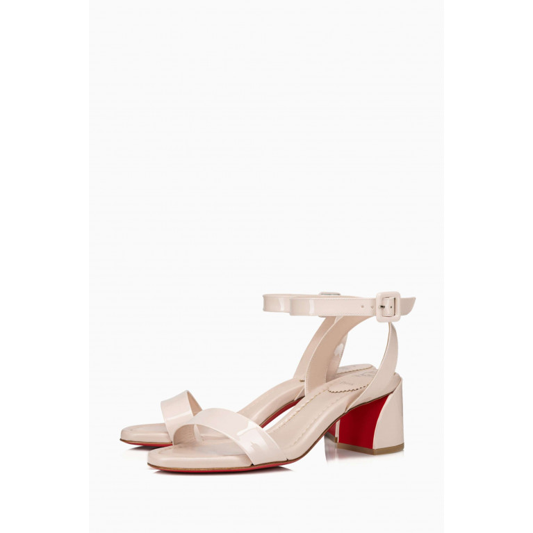 Christian Louboutin - Miss Sabina 55 Sandals in Patent Leather Neutral