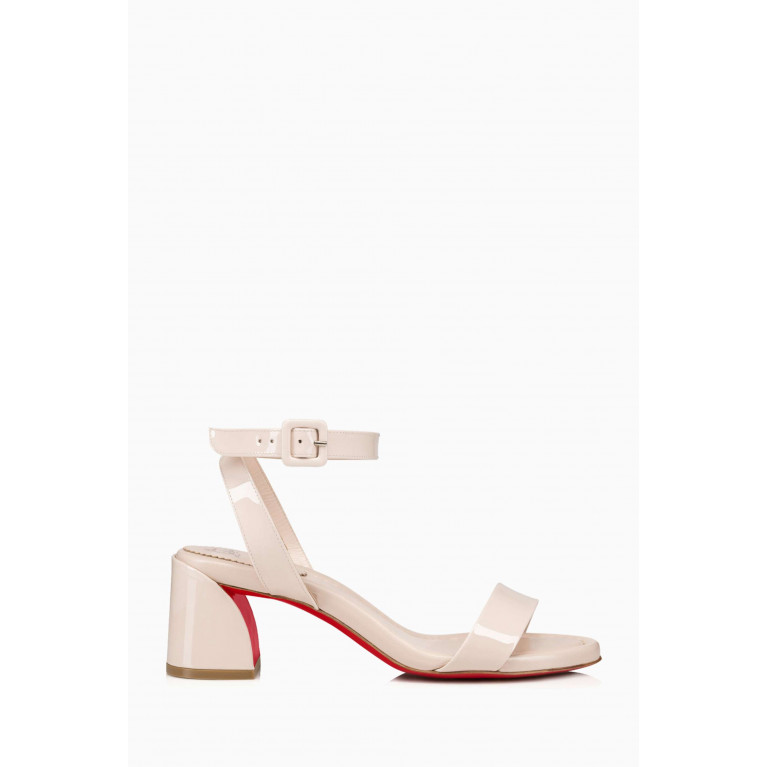 Christian Louboutin - Miss Sabina 55 Sandals in Patent Leather Neutral