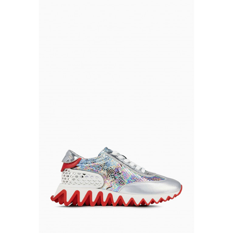 Christian Louboutin - Loubishark Sneakers in Iridescent Python-embossed Leather