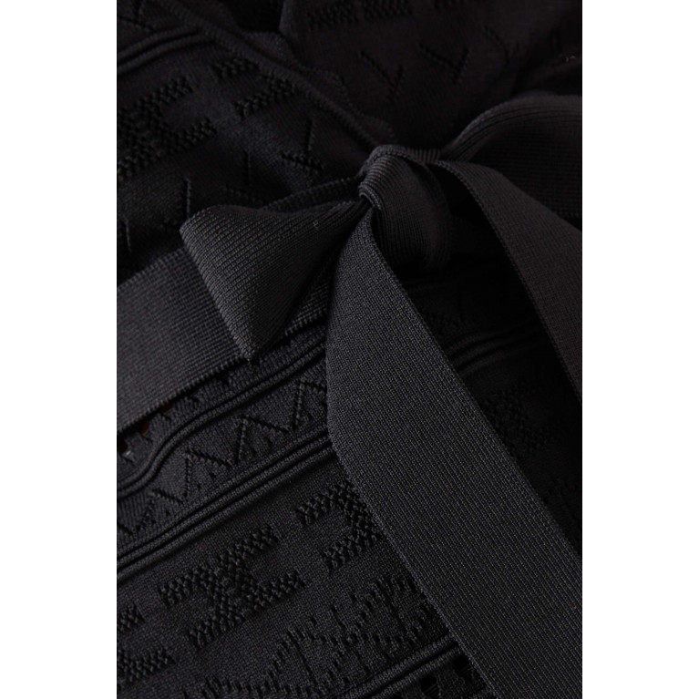 Elisabetta Franchi - Belt Sweater in Knit Black