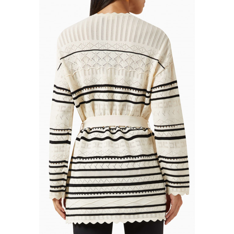Elisabetta Franchi - Belt Sweater in Knit Neutral