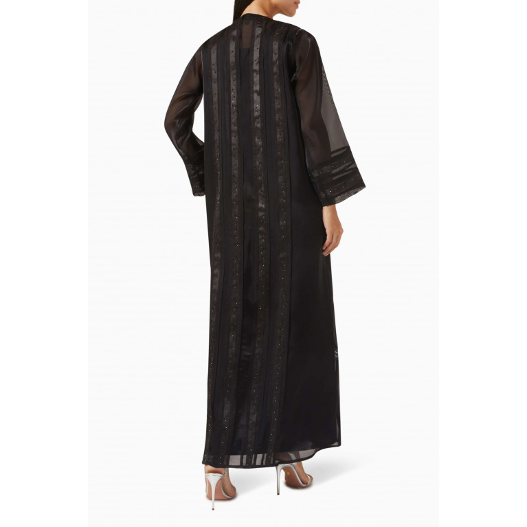 SH Collection - Embroidered Abaya Set in Organza