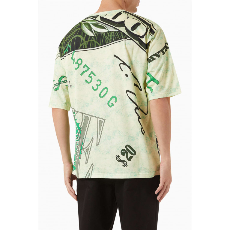 Moschino - Dollar Print T-shirt in Cotton Jersey