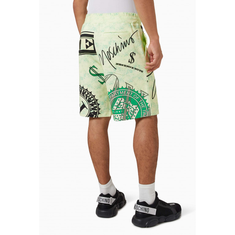 Moschino - Dollar-print Sweat Shorts in Cotton-fleece