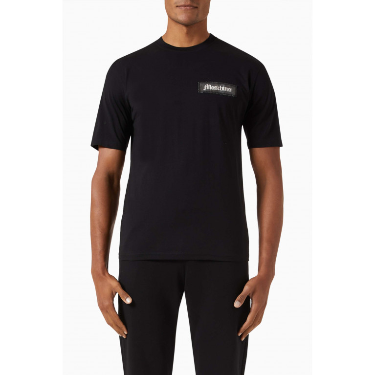 Moschino - Logo T-shirt in Cotton Jersey Black