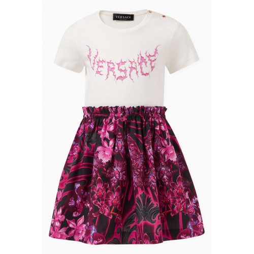 Versace - Barocco-print T-shirt Dress in Cotton