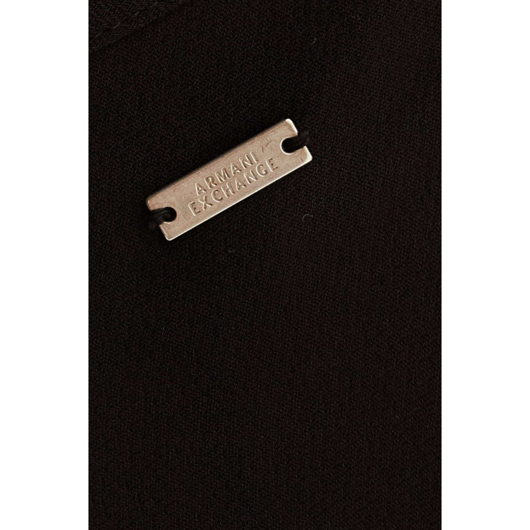 Armani Exchange - Wrap-front Cami Top in Viscose Black