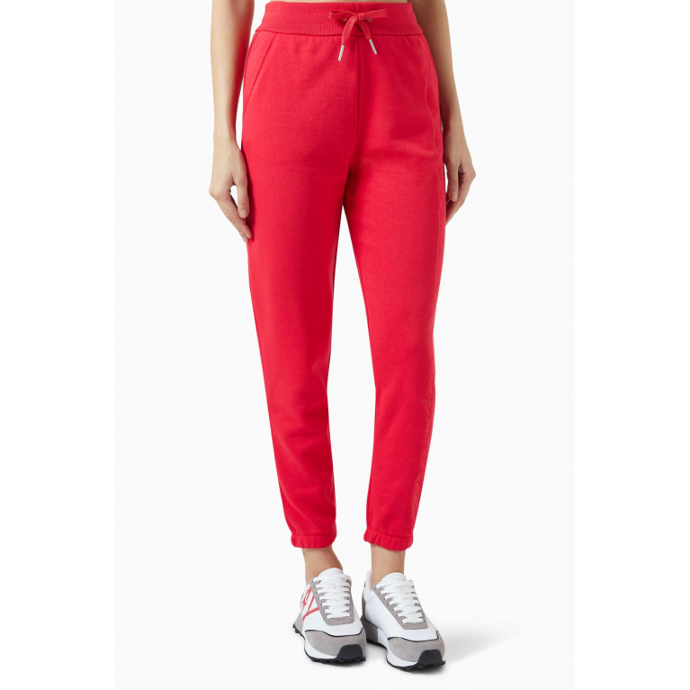 Armani Exchange - Logo-embroidered Sweatpants in Cotton-blend Red