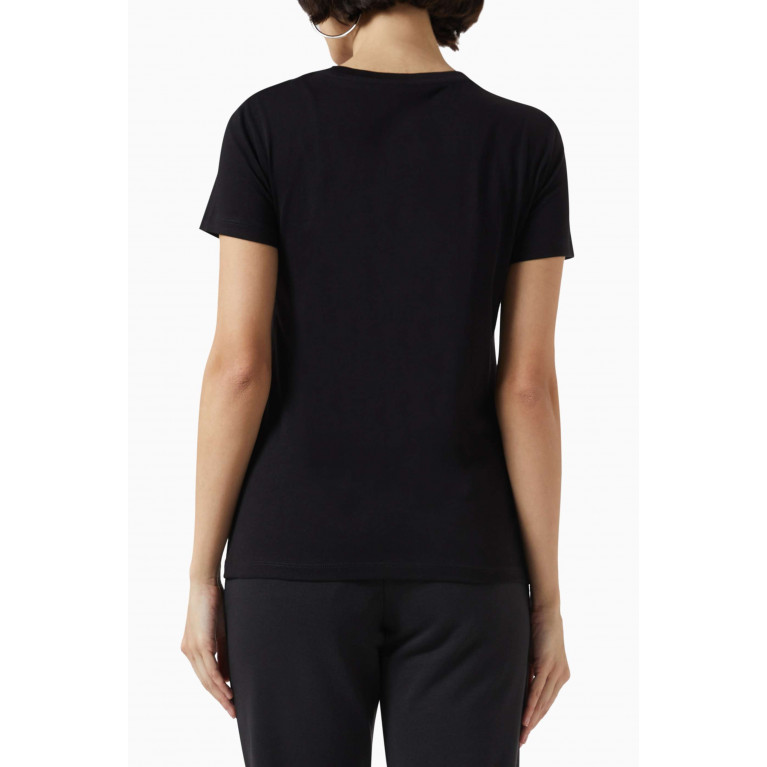 Armani Exchange - Logo-embroidered T-shirt in Cotton-jersey Black