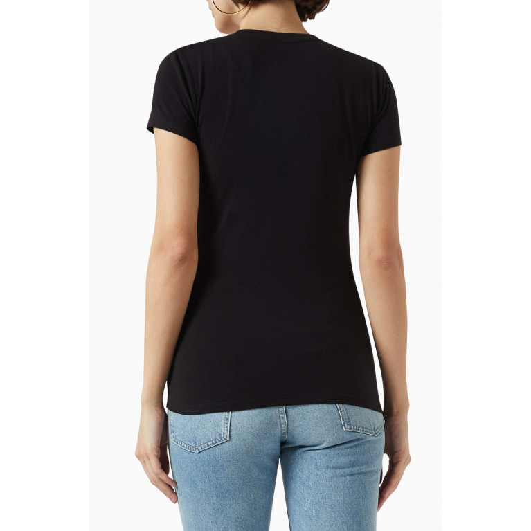 Armani Exchange - AX Logo Slim-fit T-shirt in Cotton-jersey Black