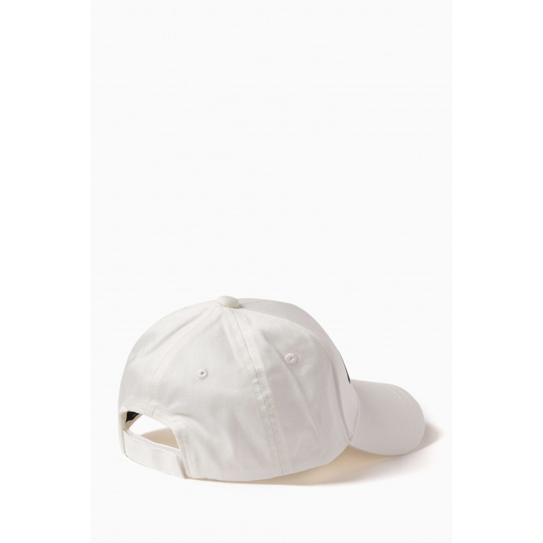 Armani Exchange - Signature Logo Baseball Cap in Twill White